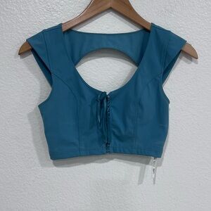 FP Movement by Free People Blue Crop Top